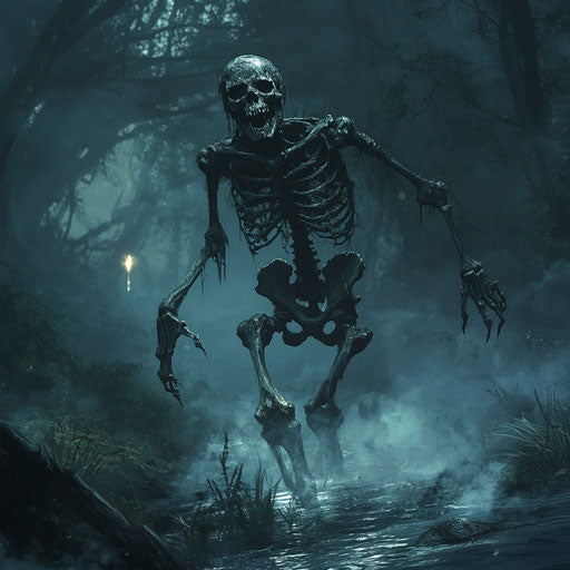 Dark Skeleton Halloween Art in Scalable Vector Format