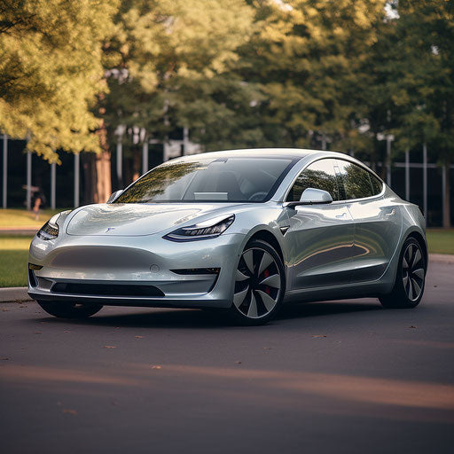 Electric car silver color