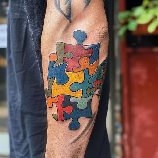 a puzzle piece tattoo
