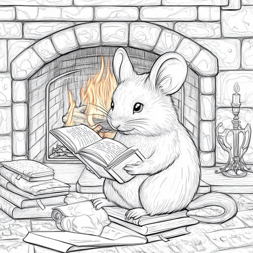 Mouse Coloring Page Coloring Sheets for Group Activities