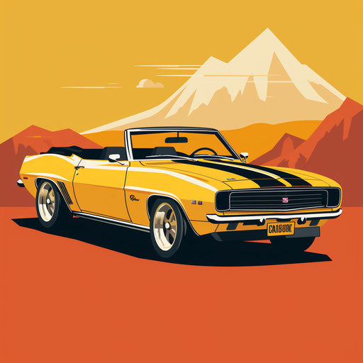 Classic Chevrolet Camaro convertible car