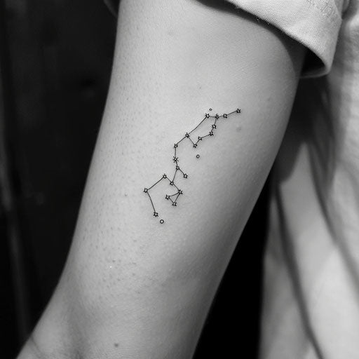 Minimalist line art of the Gemini constellation
