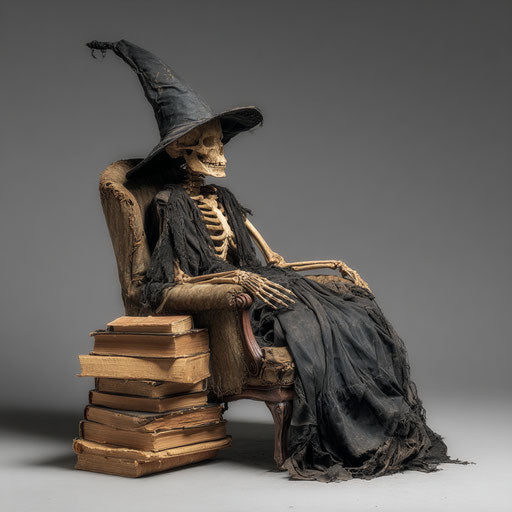 Skeleton Seated in an Antique Armchair