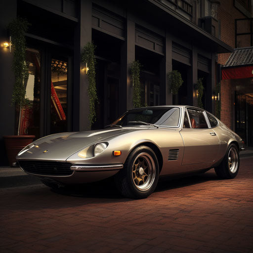 Classic silver Ferrari Daytona