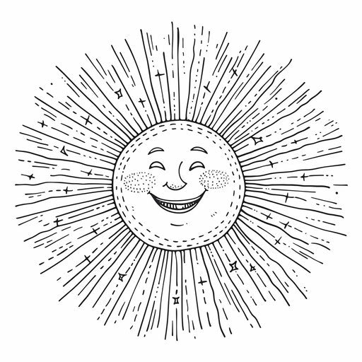 Happy sun with rays