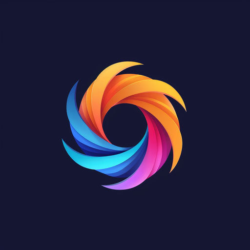 Sleek background with vibrant creative logo design