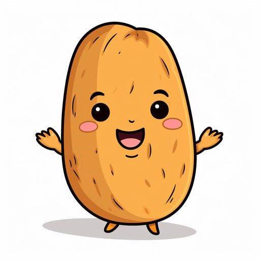 Yam sketch in Minimalist style, on a white background