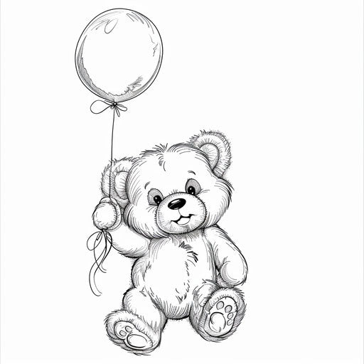 Teddy bear with a balloon