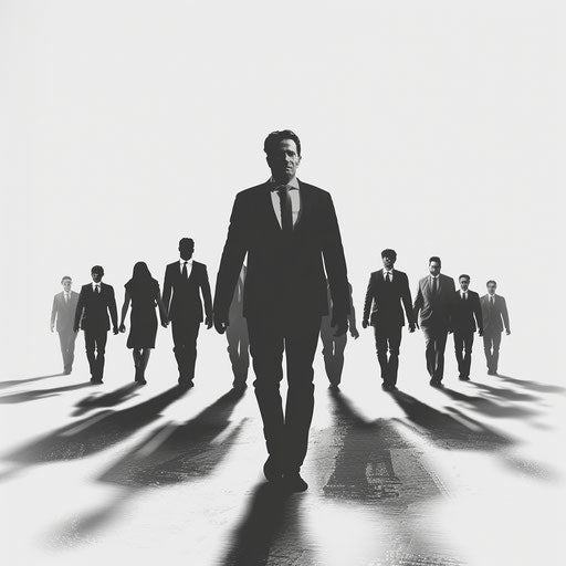 Photo realistic leadership clipart on white background