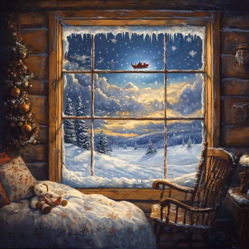 Santa's sleigh in the sky