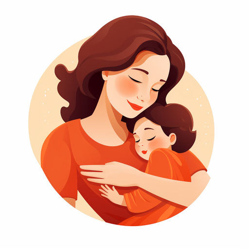 Mother clipart in Minimalist style on white background