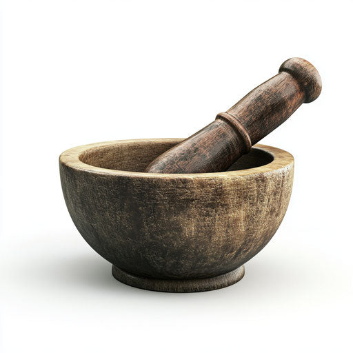 Photo realistic clipart of a Mortar and Pestle, high-res
