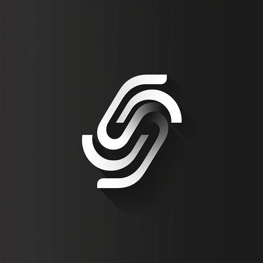 Modern icon and bold typography in monochrome