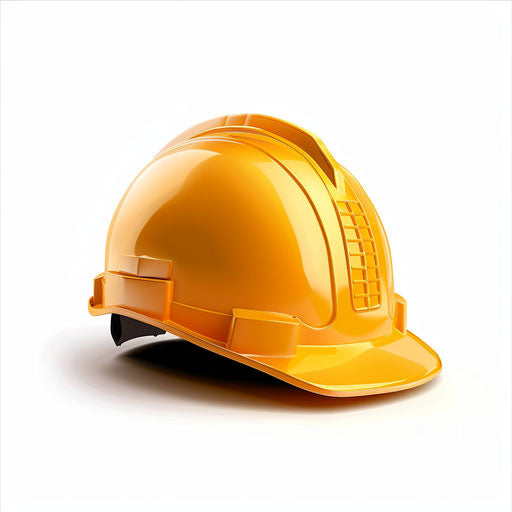 Realistic hard hat on white background, detailed textures