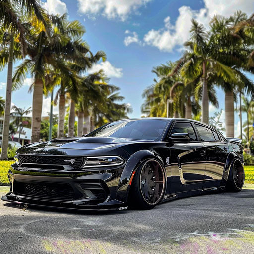 Dodge Charger Hellcat with hydraulic suspension