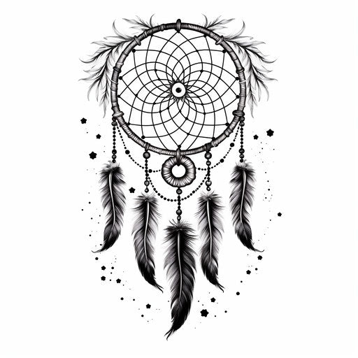 Radiant Dream Catcher Tattoo Art Set