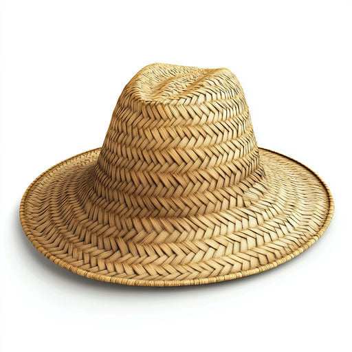 3D Gardening Hat on white background in photorealistic style