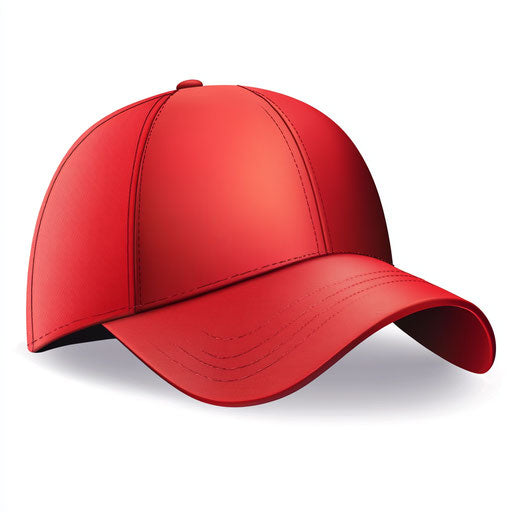 3D baseball cap with flat white background, isolated clipart