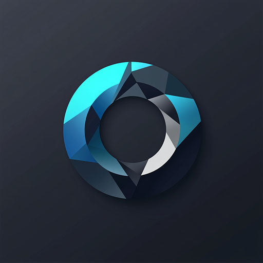 Modern DJ logo design with geometric disc symbol and clean typography