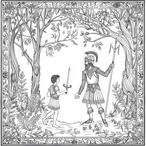 Fun David And Goliath Coloring Sheets for Any Occasion – IMAGELLA