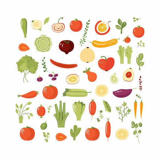 Healthy food minimalist on white background