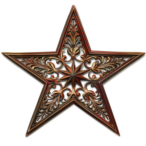 Christmas star clipart in a photo realistic style on white background