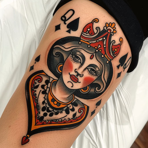 Spade woman tattoo