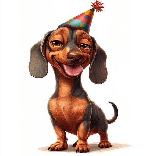 Ultra HD Dachshund Caricature Clipart for Professional Prints