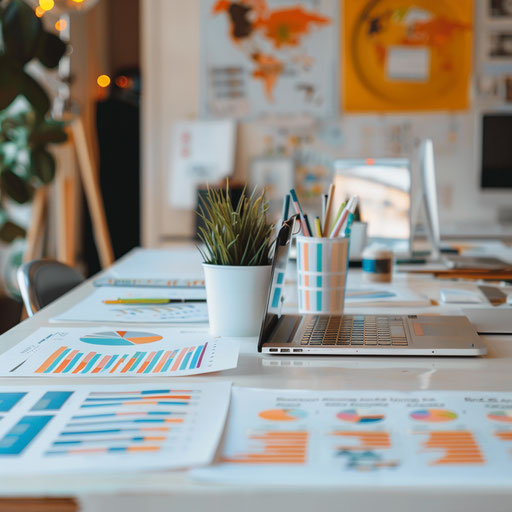 Bright and organized financial planner's office