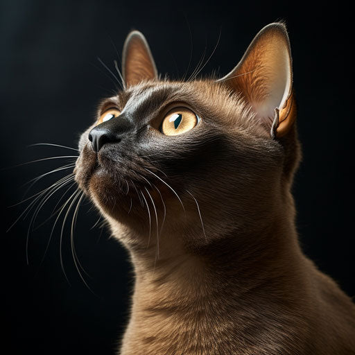 Burmese cat sideways