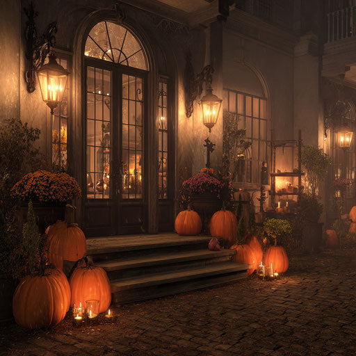 Festive and Mysterious Halloween Atmosphere in Charm