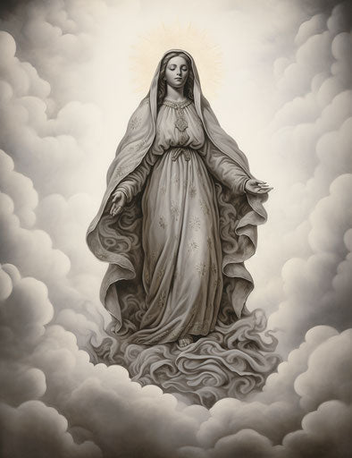 Virgin Mary Tattoo Art Set