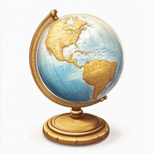 Photo-realistic clipart of a globe icon
