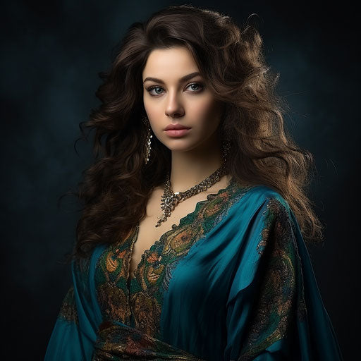 Glistening natural beauty in dark cyan and blue