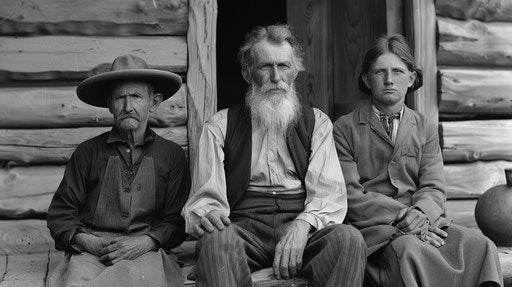 Old portrait of an Appalachian mountain family