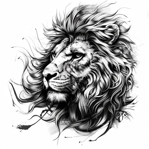 Lion tattoos for men with whimsical themes