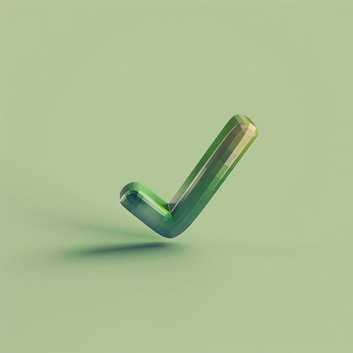 Checkmark clipart with flat, muted olive background