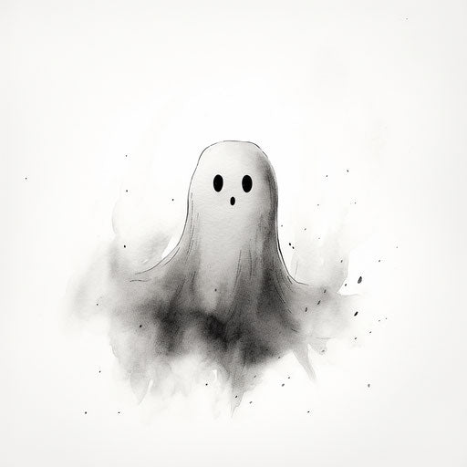 Grainy animated ghost, hallyu style, single object