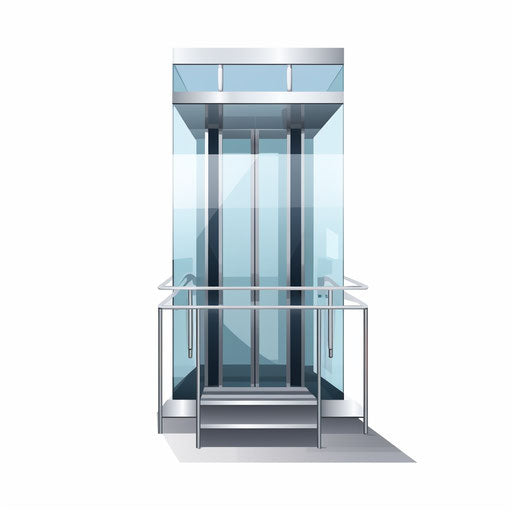 Minimalist elevator illustration on white background