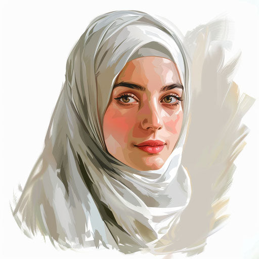 Muslim clipart in photo realistic style on white background