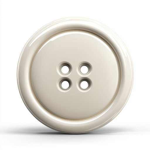 3D button in photo realistic style on flat white background