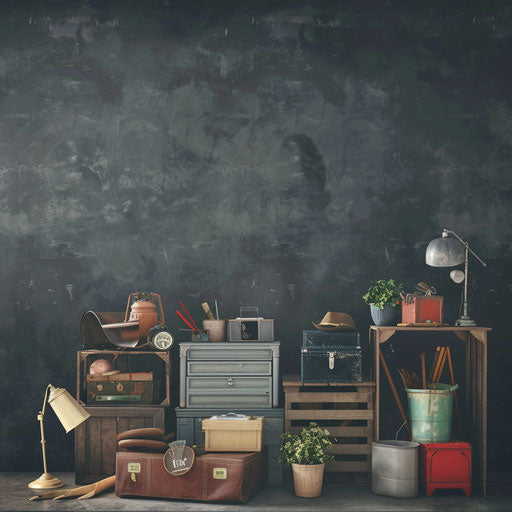 Photo-realistic garage sale clipart: striking realism and refined elegance