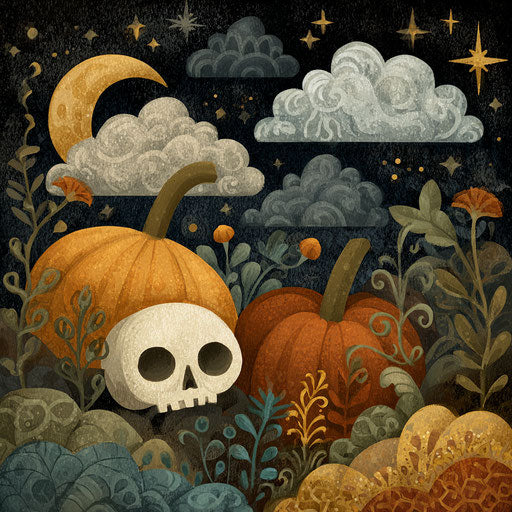 Festive and Slightly Spooky Illustration for Halloween