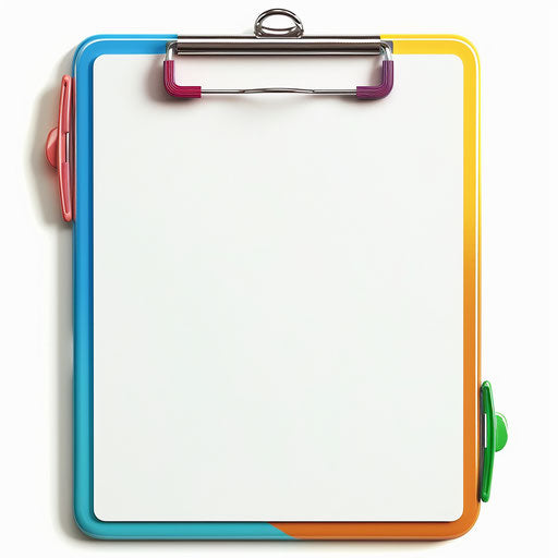 Realistic clipboard clipart on white background