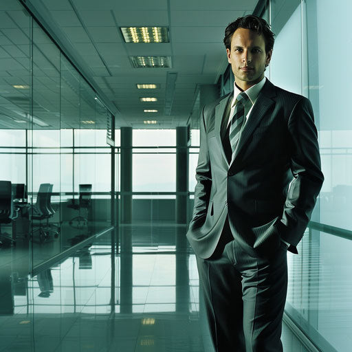 Portrait of a confident businessman in a modern office