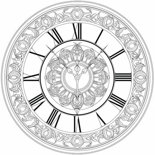 Whimsical circular clock face