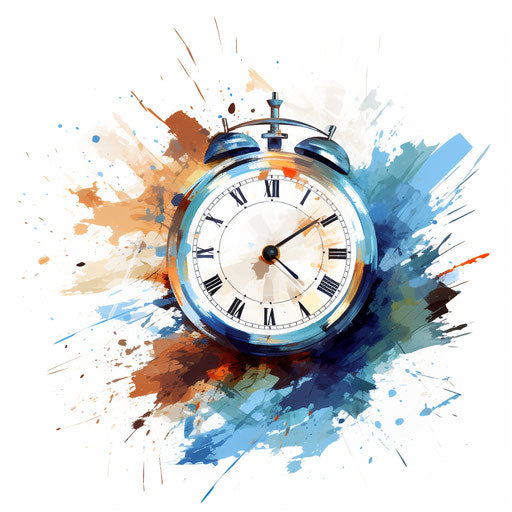 Time drawing in the style of Impressionistic Art