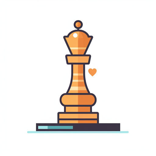 Chess clipart in Minimalist style, on a white background