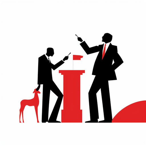 Minimalist politics illustration on white background