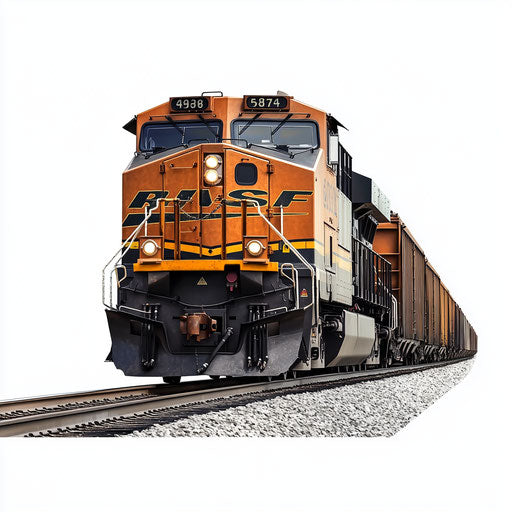 Realistic clipart of a freight train